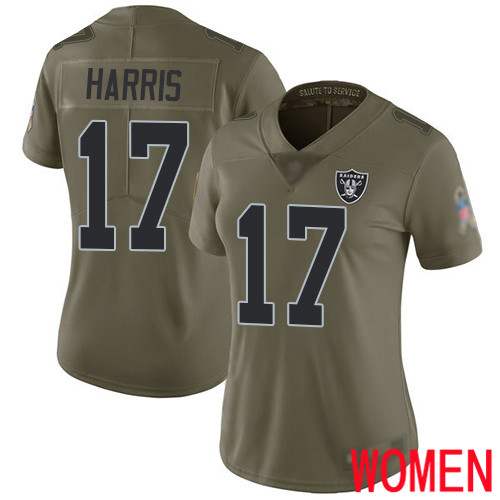 Oakland Raiders Limited Olive Women Dwayne Harris Jersey NFL Football #17 2017 Salute to Service Jersey->youth nfl jersey->Youth Jersey